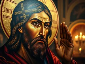 Zestawienie wnętrza majestatycznej katedry z pełną światła leśną polaną, obrazujące różnicę między religią a duchowością.