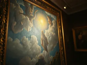 Zapalona świeca na nowoczesnym stole na tle współczesnej architektury, symbolizująca przenikanie się tradycji i nowoczesności.