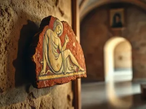 Surrealistyczna wizualizacja epifanii: świecąca żarówka w mrocznej przestrzeni, symbolizująca nagłe olśnienie i jasność umysłu.
